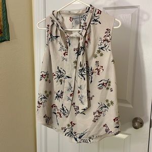 Floral work sleeveless top